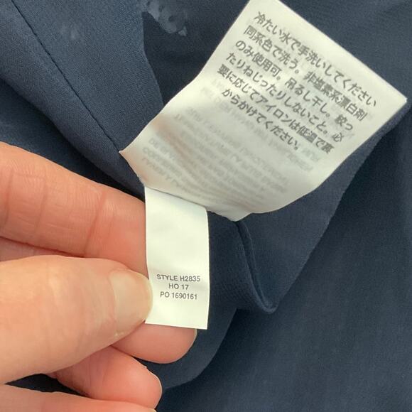 J.Crew Tie V-Back Sequin 3/4 Sleeve Mini Dress Size 4 Navy Holiday Disco NWT - Picture 4 of 15